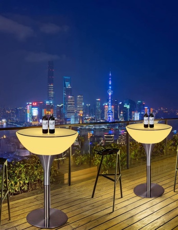 Комплект светящейся мебели Стол+2 стула V8